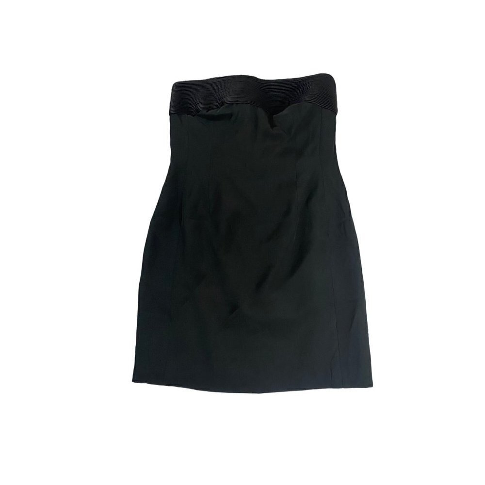 Vintage Helen Morley Women's Black Strapless Cocktail Mini Dress - 8